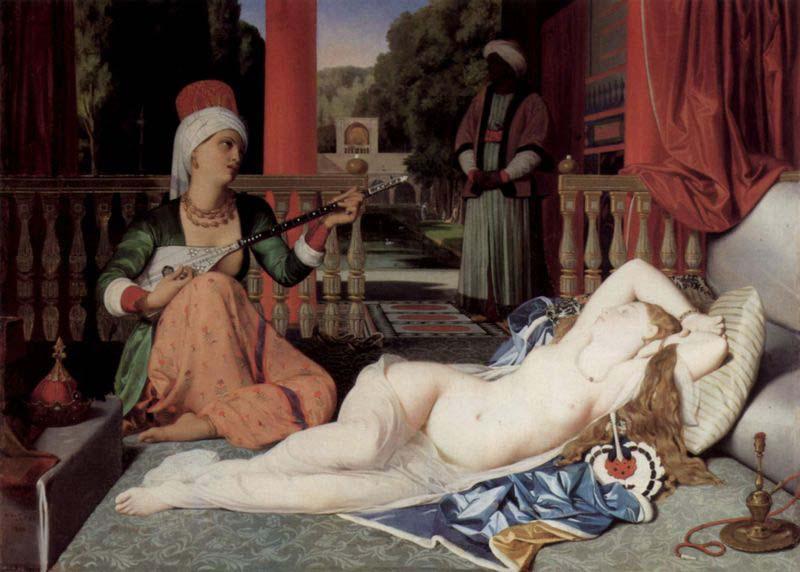 Jean Auguste Dominique Ingres Odalisque with a Slave oil painting image